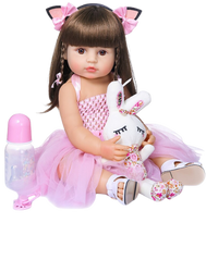 Bonecas bebe reborn menino e menina boneca realista 43cm 32 acessorios bebe  reborn baby