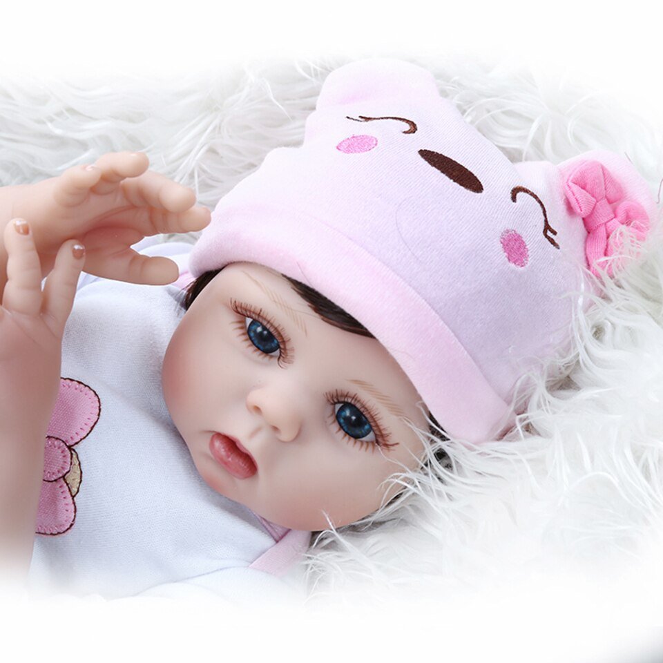 Bebê Boneca Reborn Original 100% Silicone Dormir + Coelha