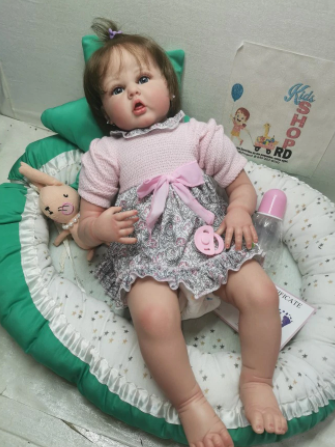 Boneca Bebê Reborn Menino Dudu Corpo de Tecido Pintura 3D 60cm - Boneca  Reborn Original Silicone