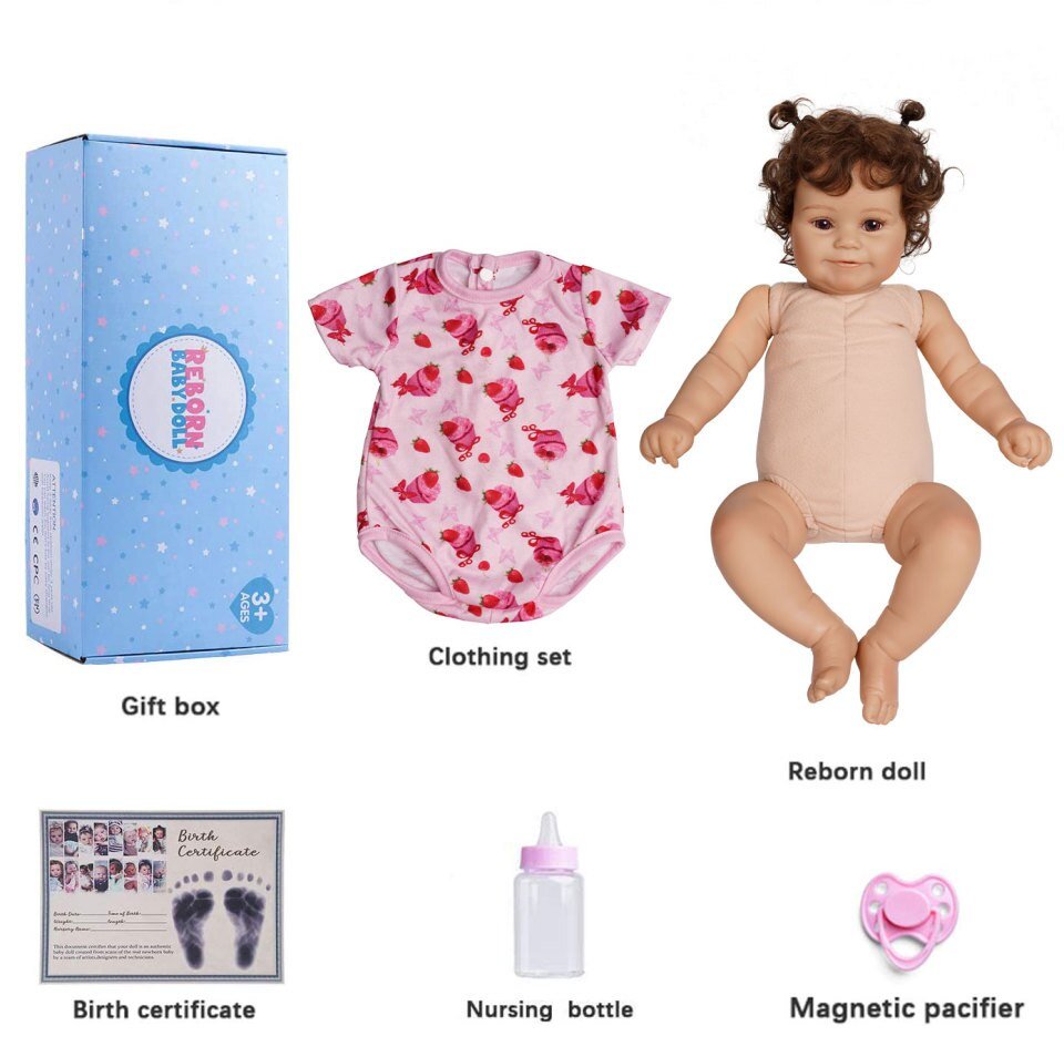 Boneca - Reborn 50 CM - Corpo Silicone - Kids Clothes