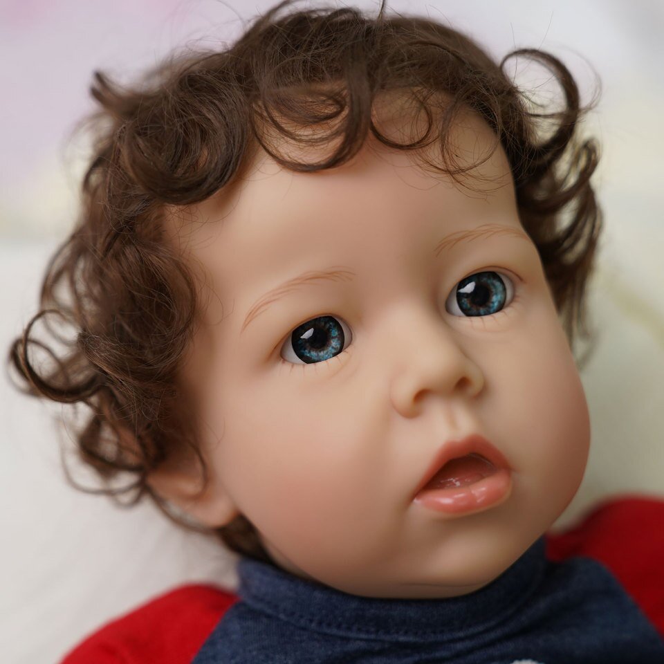 Boneca Bebê Reborn Menino Miguel Corpo de Tecido 50cm - Boneca Reborn  Original Silicone