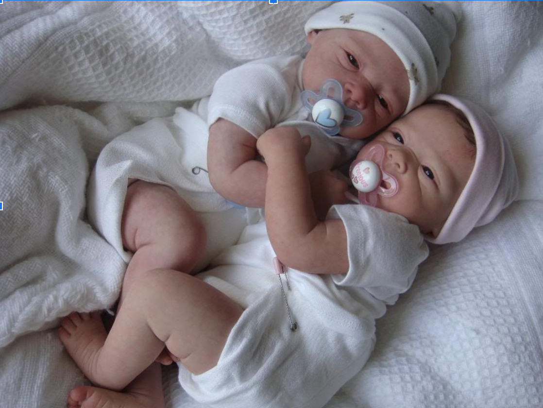 Bebê Reborn Gêmeos Corpo 100% Silicone Pode Dar Banho