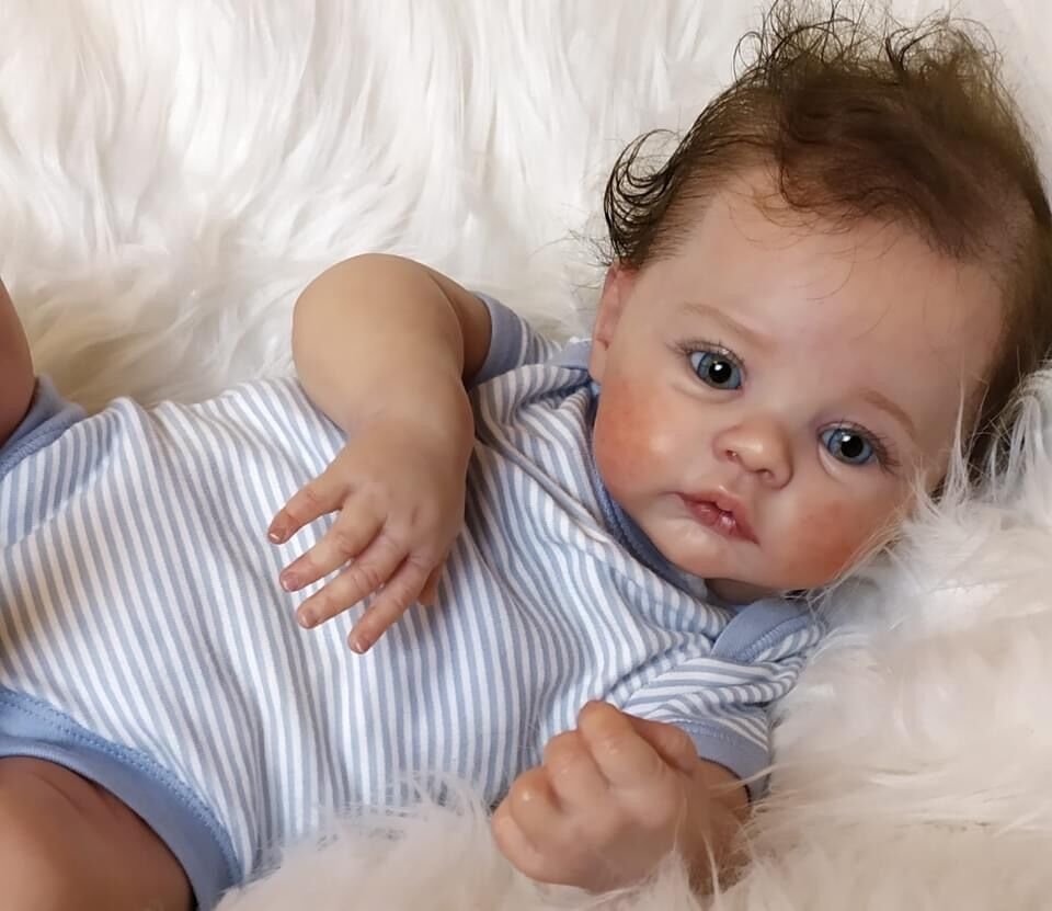 Bebe Reborn Menino 100% Silicone 55 Cm Olhos Azuis em Promoção na Americanas