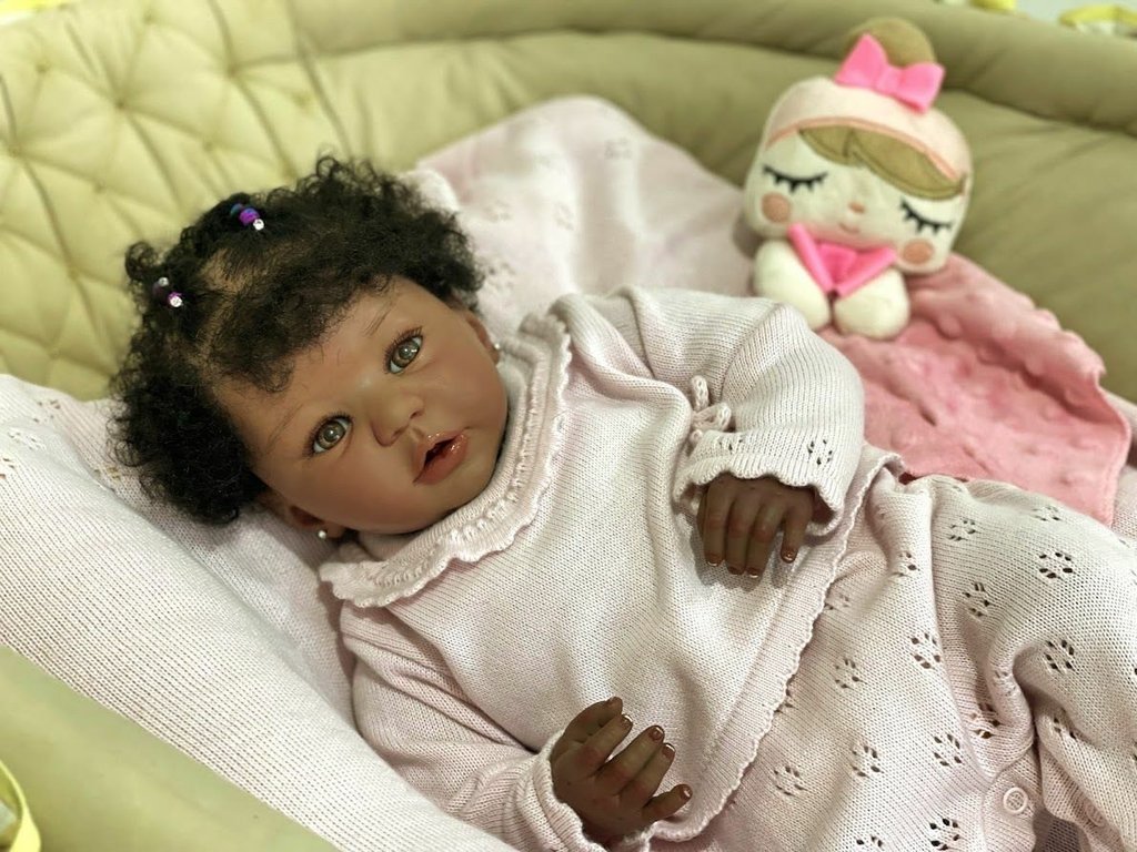 Bebê Reborn Shopia feitas à mão, 50 cm de tecido linda boneca