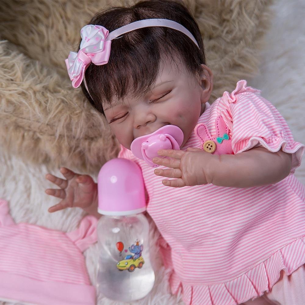 Bebê Reborn Realista Julia 60 cm Silicone e Corpo Tecido Pintura 3D -  Boneca Reborn Original Silicone