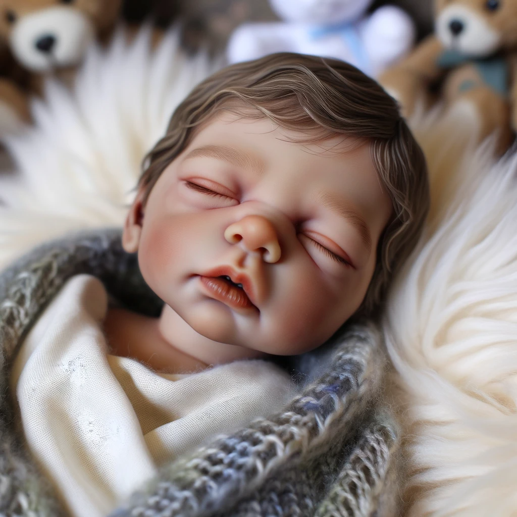 Boneca bebê recém-nascido Reborn, boneca bebê de silicone da vida
